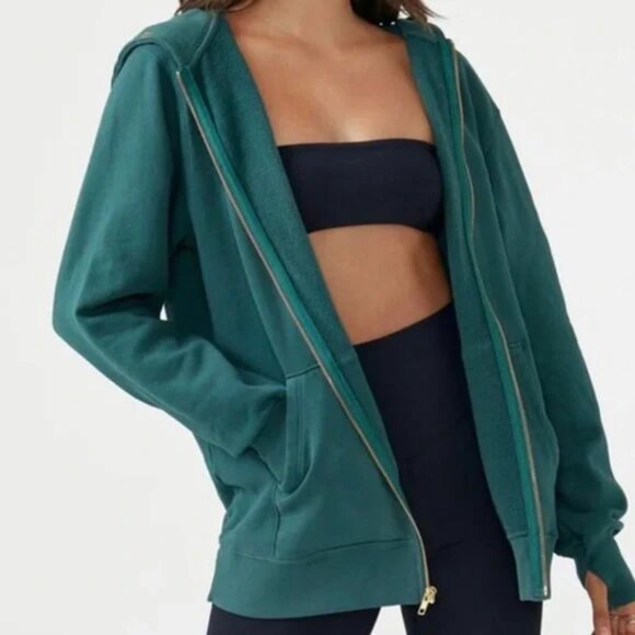 Joah Brown Tops - Joah Brown Oversized Empire Hoodie Sweatshirt in Jade One Size